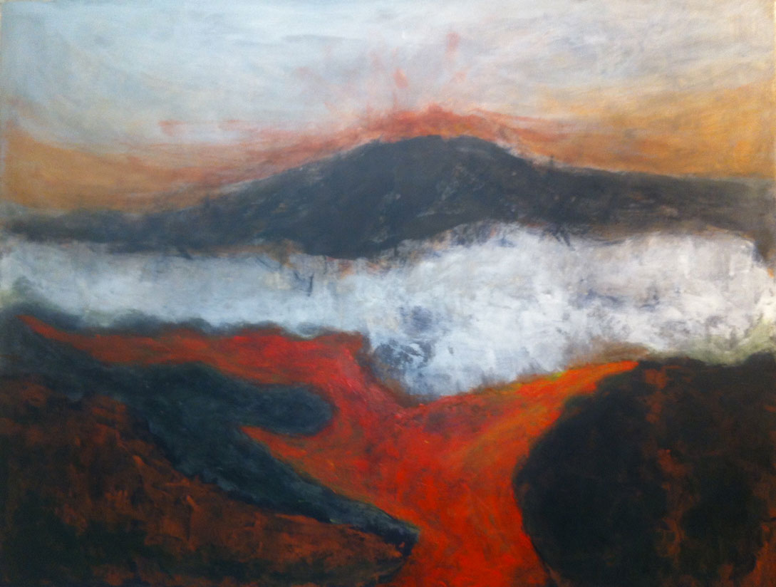 N°1204 - Volcano - Acrylique sur toile - 89 x 116 cm - 25 février 2014